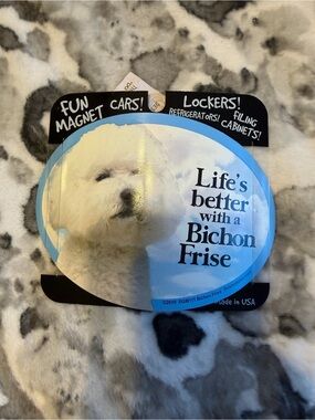 Life's Better with a Bichon Frise Blue Oval Magnet